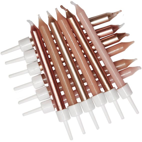 12 Neutral Mixed Metallic Candles