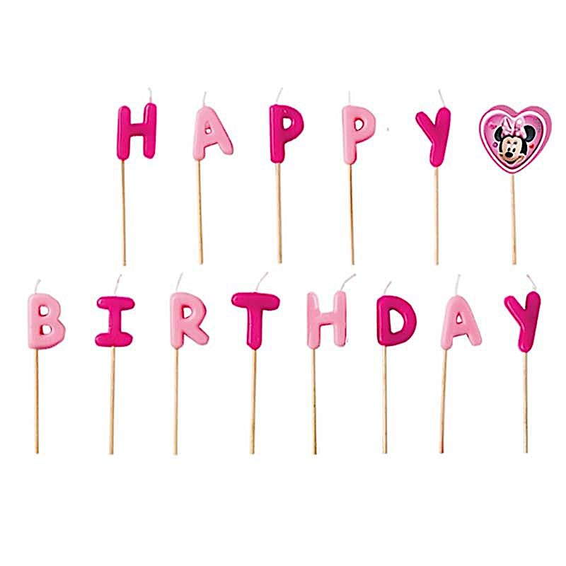 Minnie Mouse Happy Birthday Candles