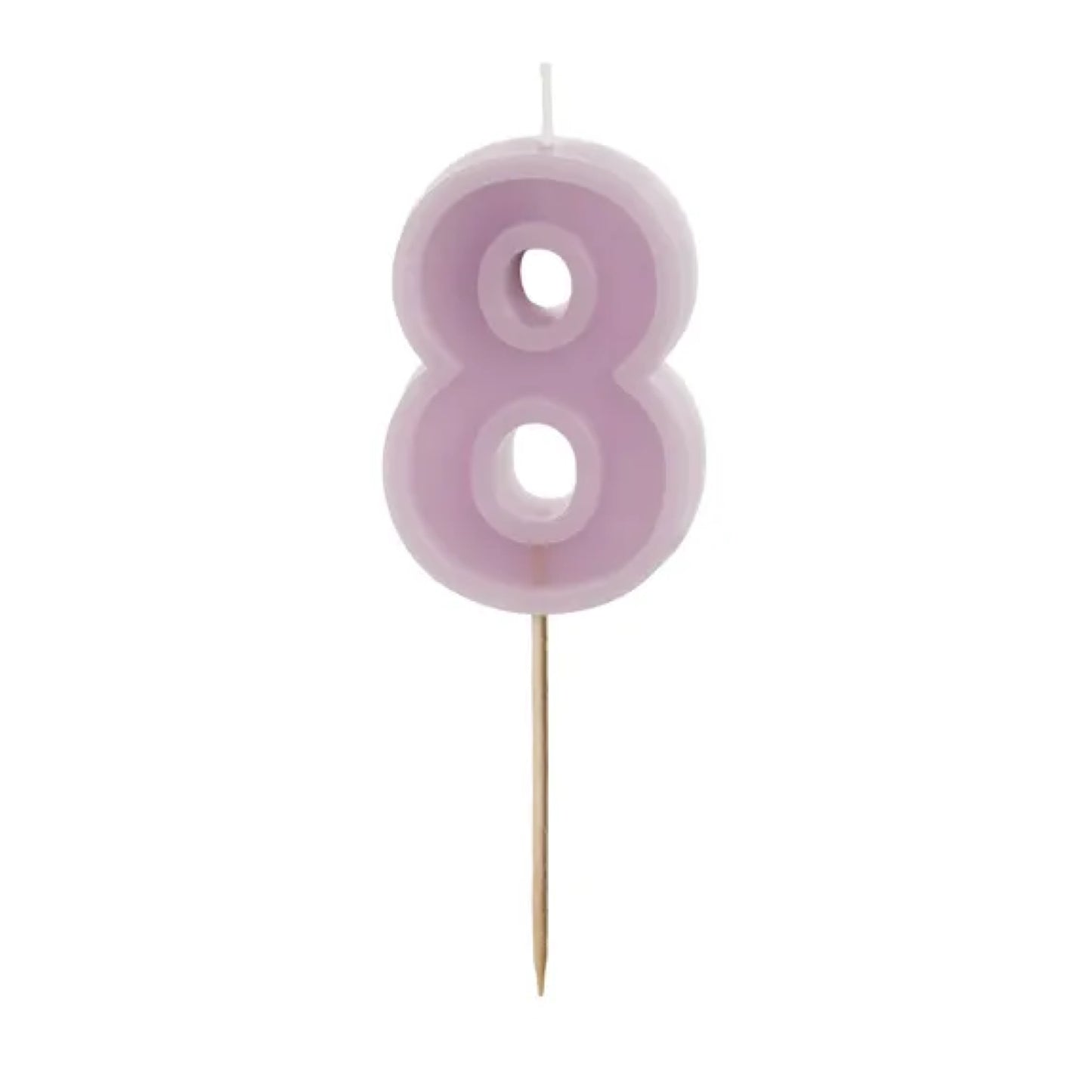 Pastel Purple Numbers 0-9 Candles