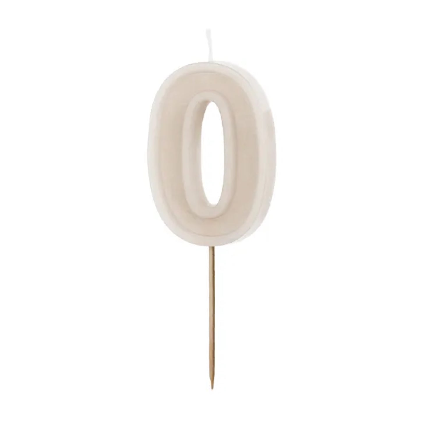 Pastel Beige Numbers 0-9 Candles