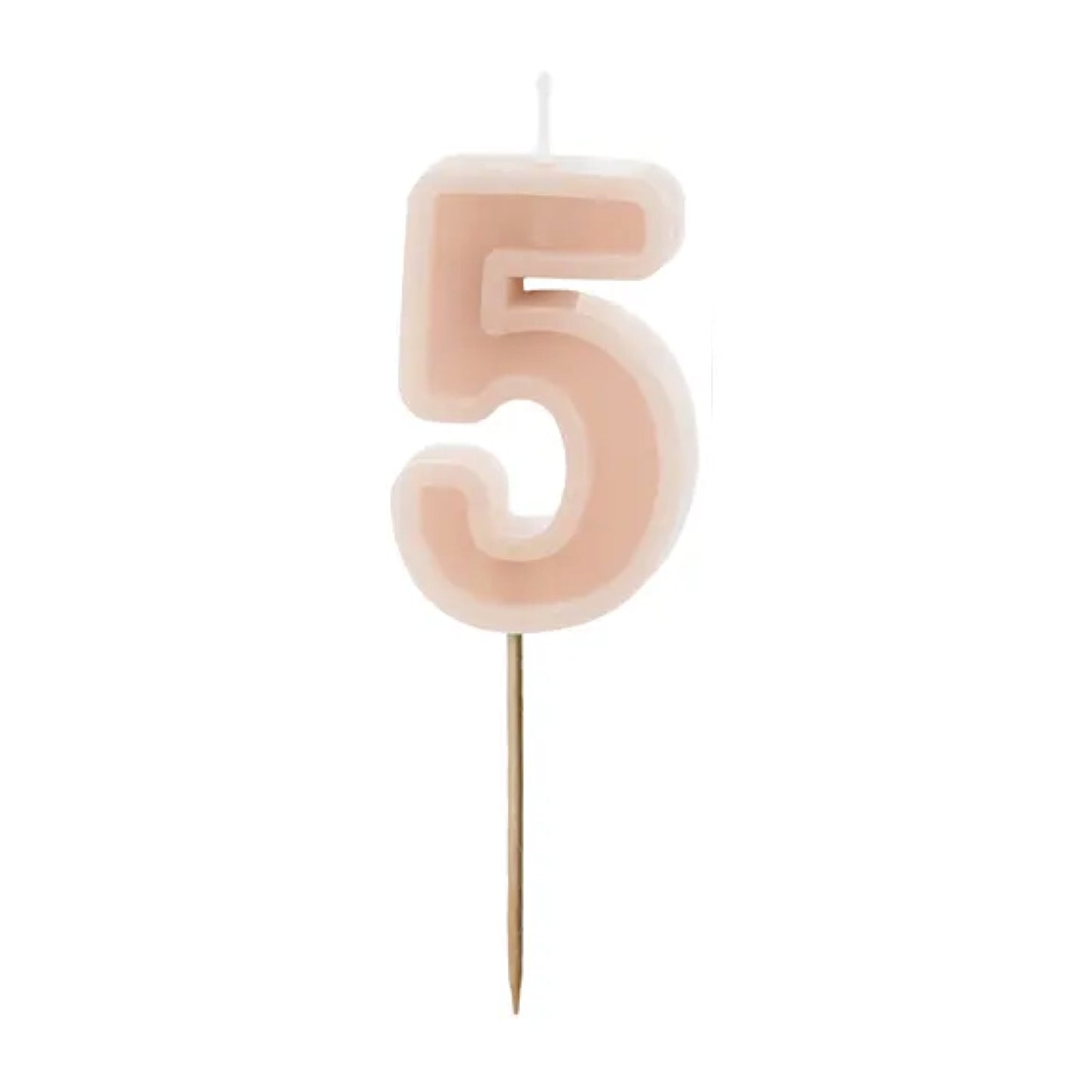 Light Pink Numbers 0-9 Candles