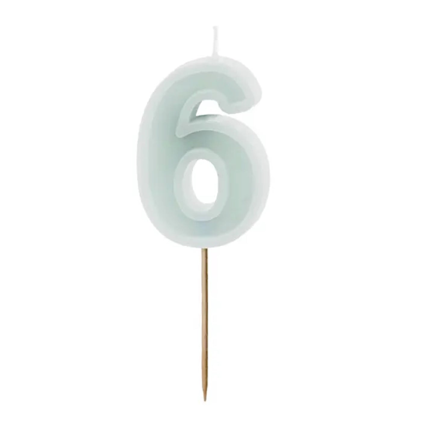 Light Mint Numbers 0-9 Candles