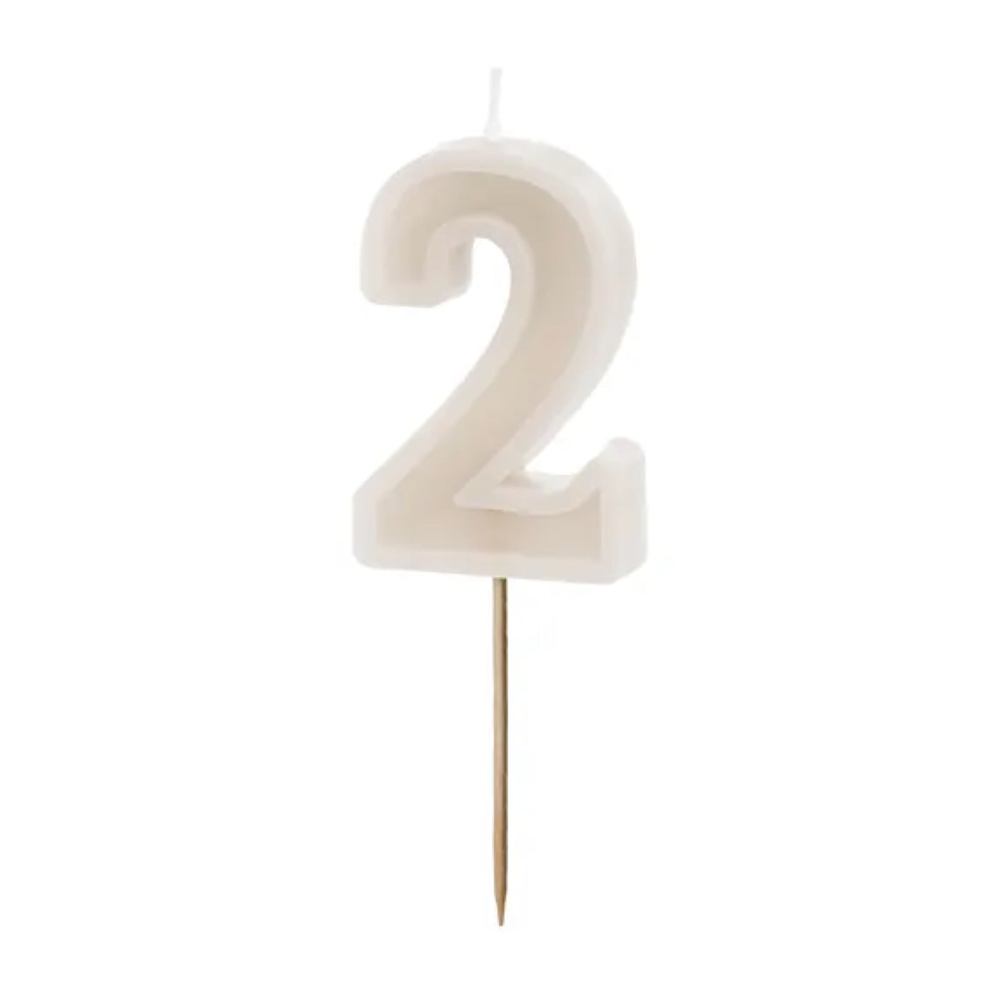 Pastel Beige Numbers 0-9 Candles