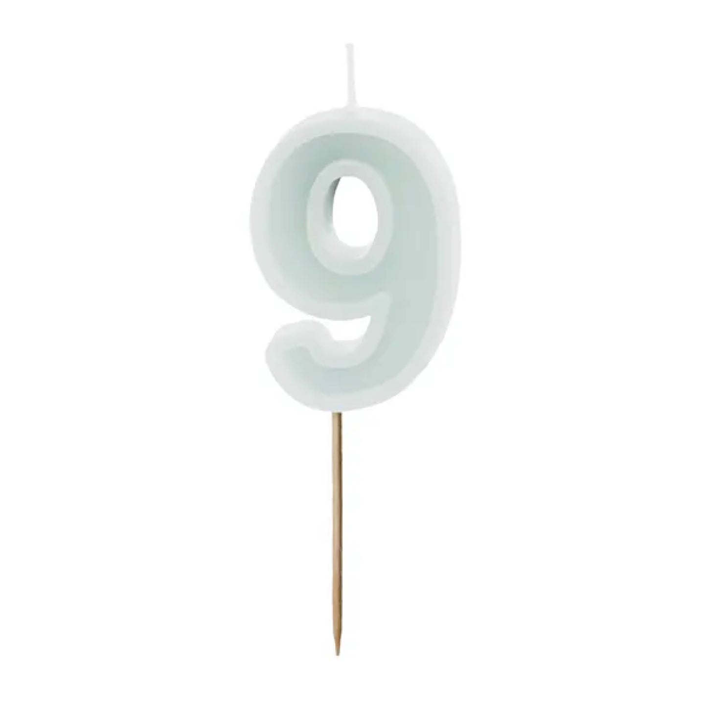 Light Mint Numbers 0-9 Candles