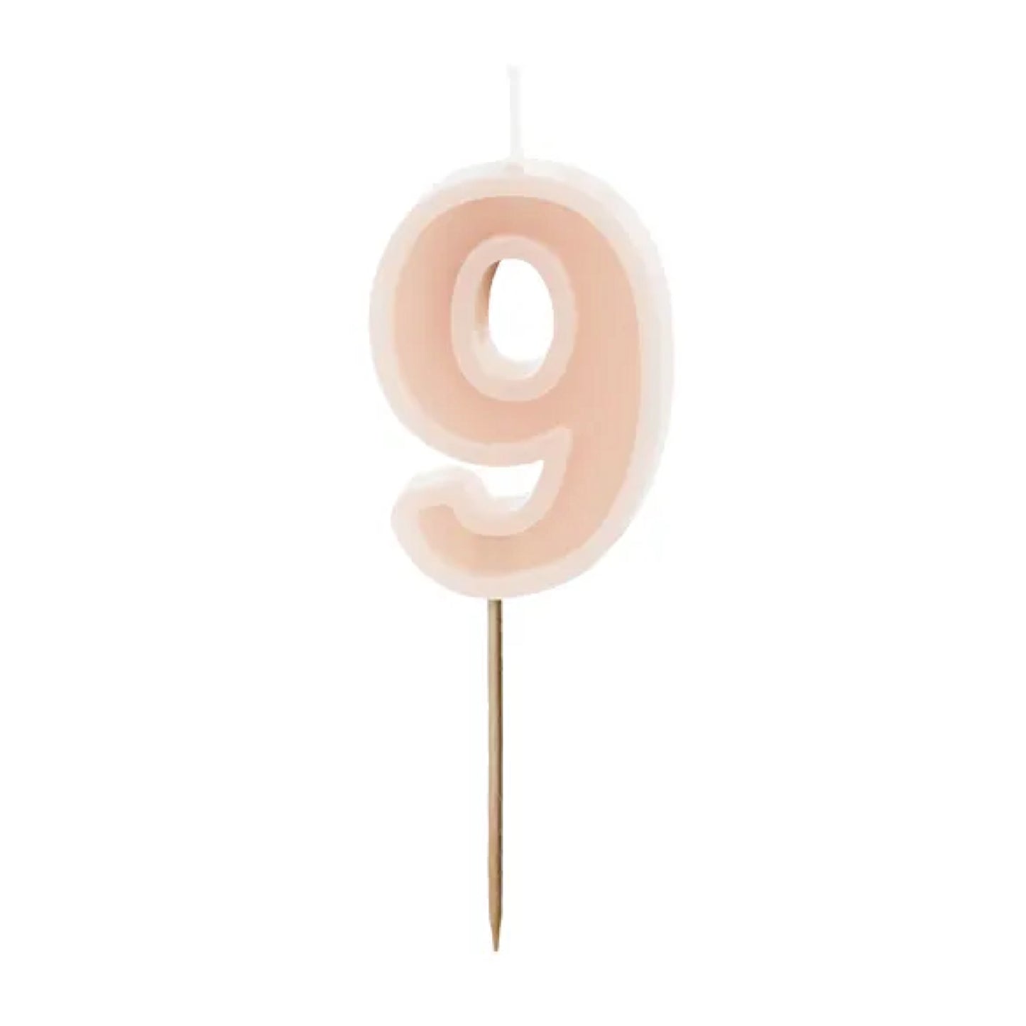 Light Pink Numbers 0-9 Candles