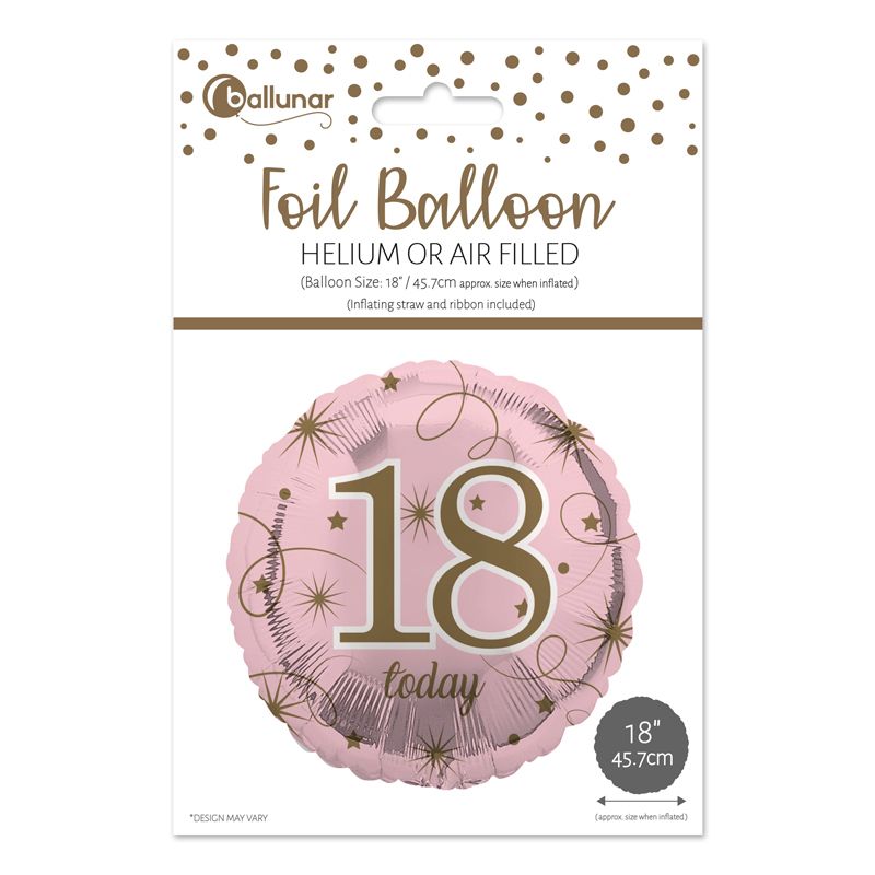 18th Birthday Pink Foil Balloon