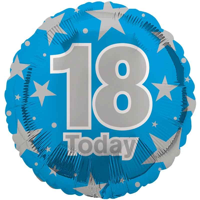 18th Birthday Blue Foil Balloon