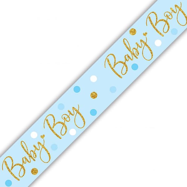 Baby Boy Foil Banner