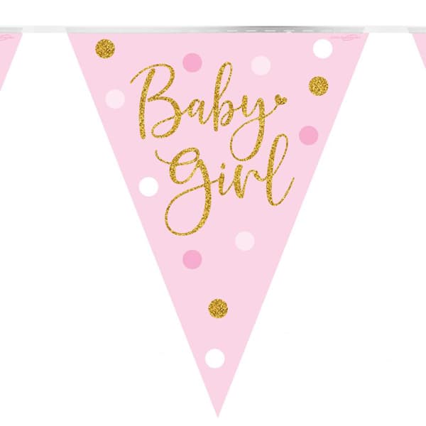 Baby Girl Foil Bunting