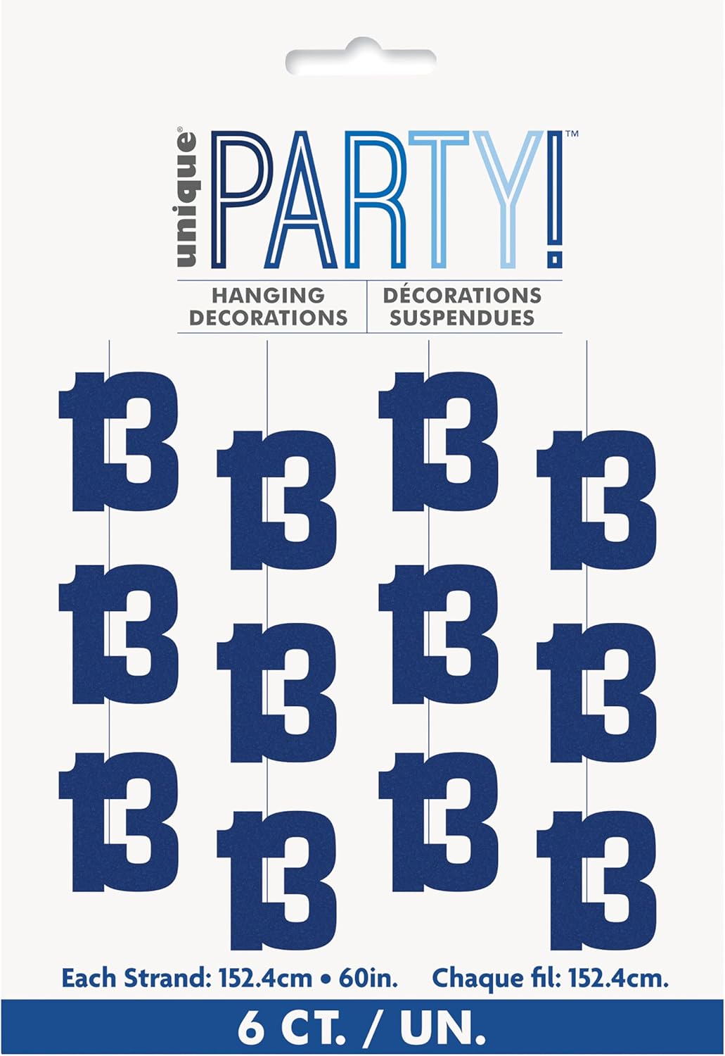 13th Birthday Blue Hanging Strings