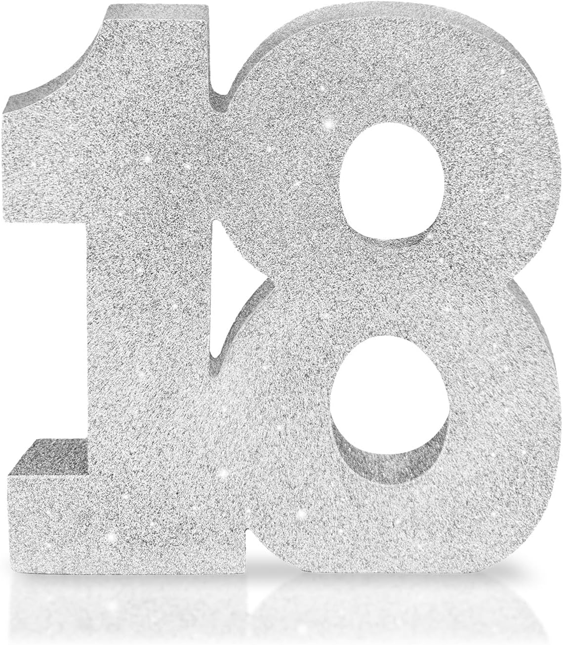 Silver Glitter 18 Table Decoration