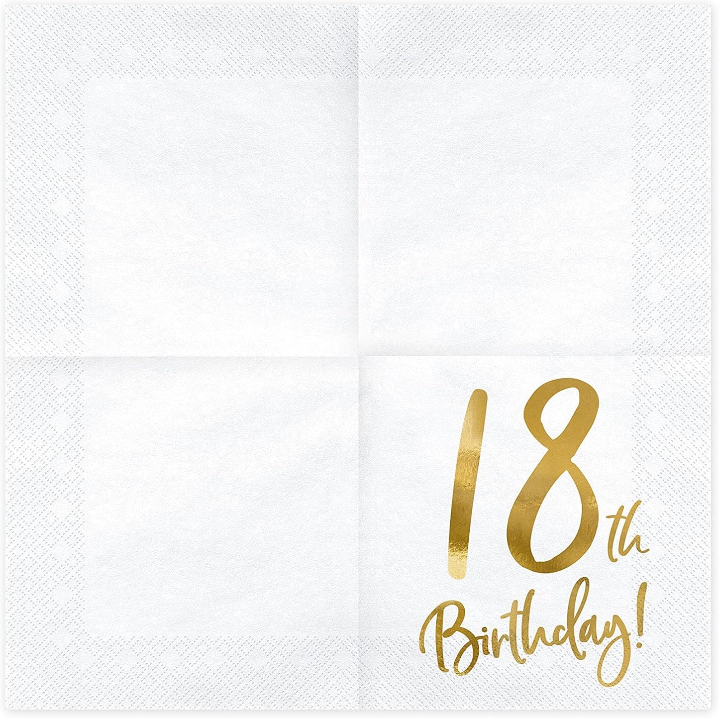 18th Birthday Gold Napkins