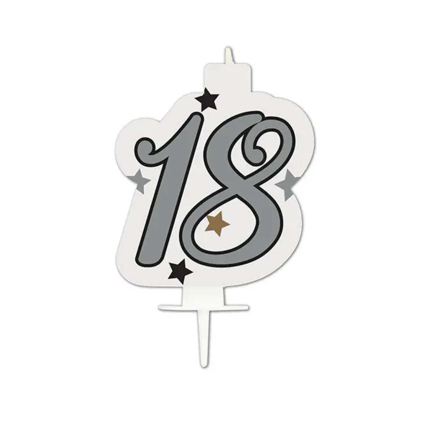 Starry "18" Birthday Candle