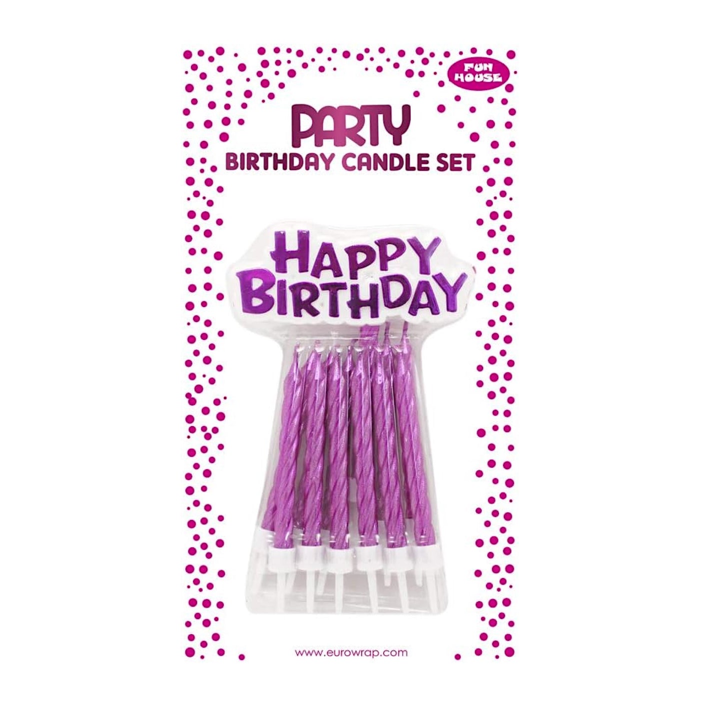 Pink Happy Birthday Candle Set