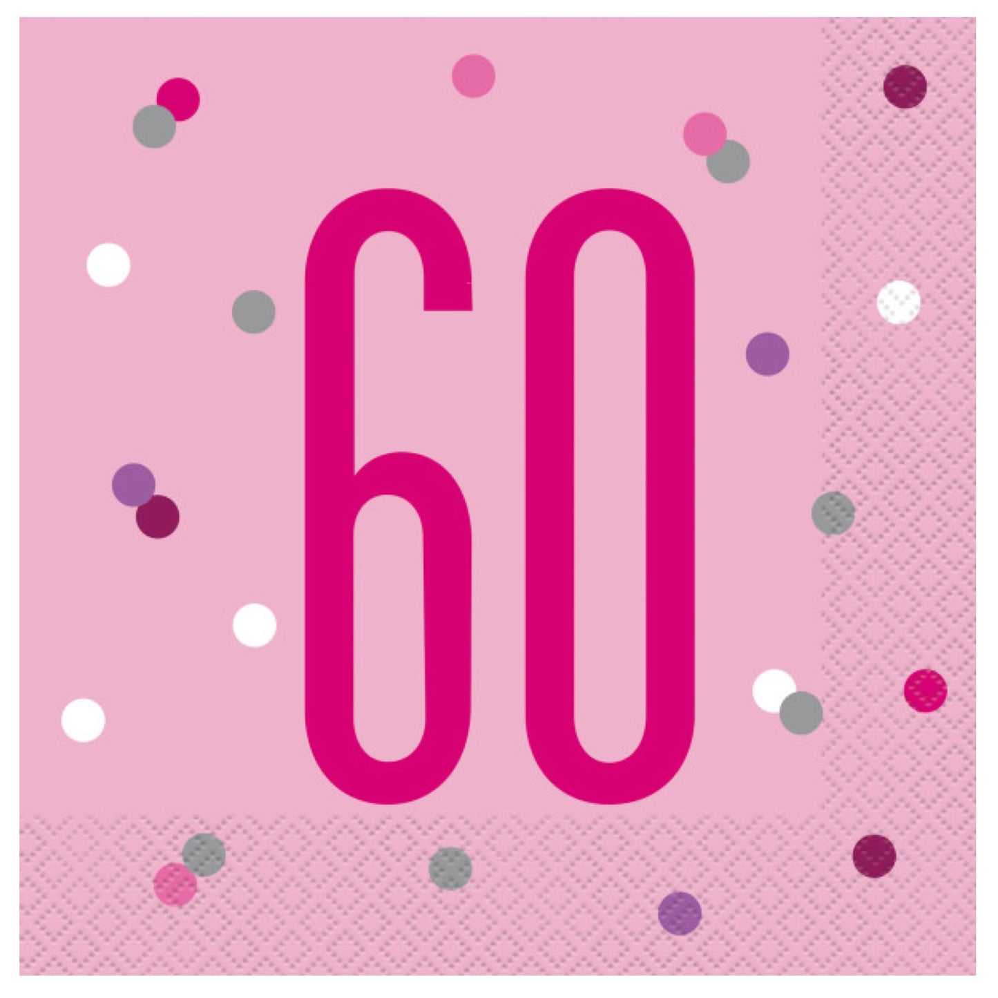 60th Birthday Pink Napkins