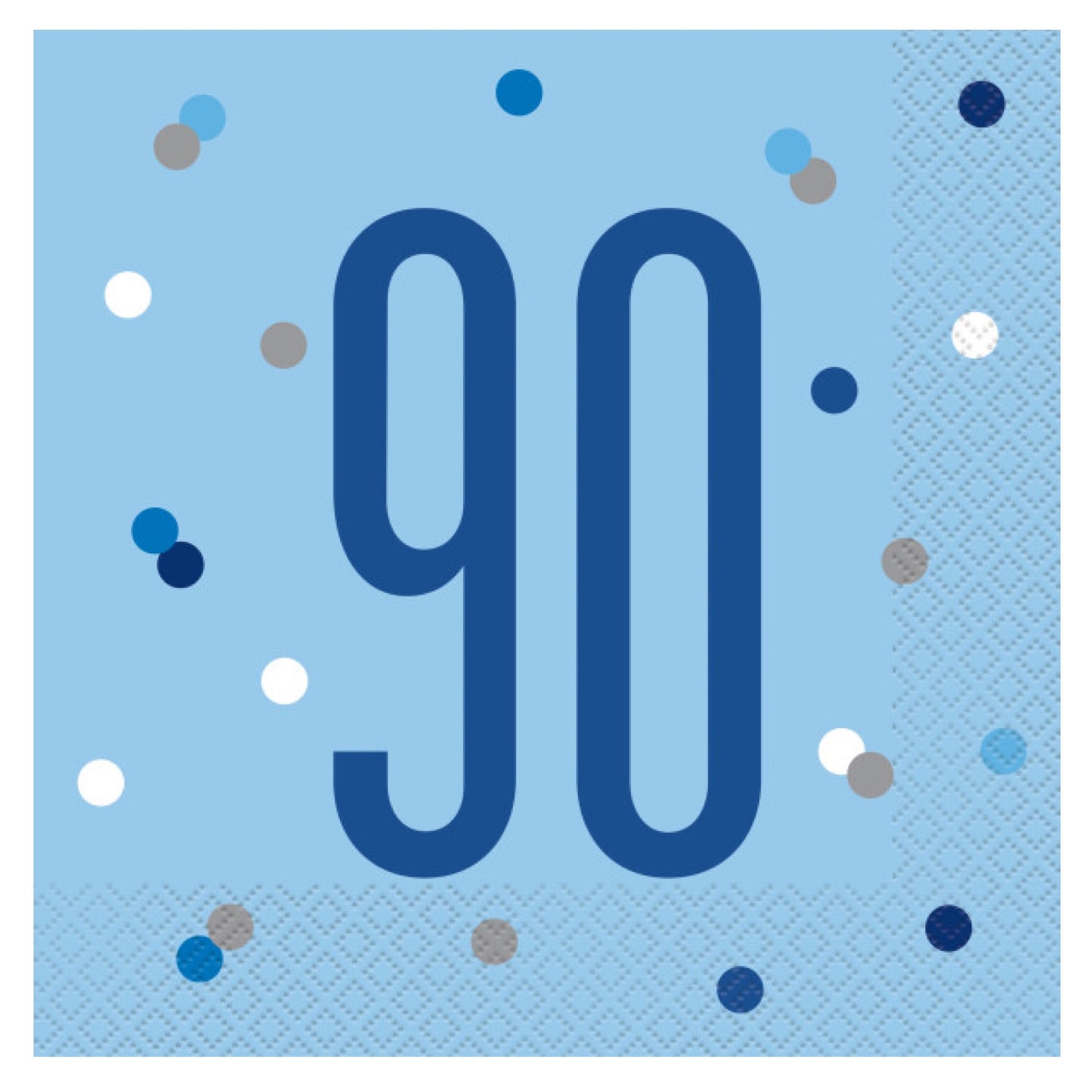 90th Birthday Blue Napkins