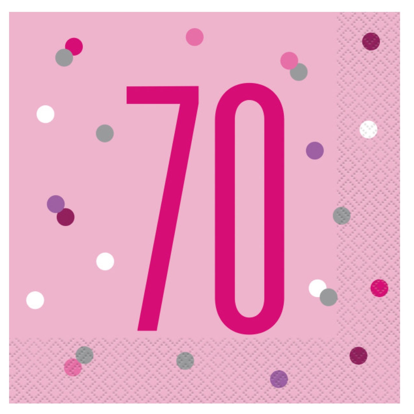 70th Birthday Pink Napkins