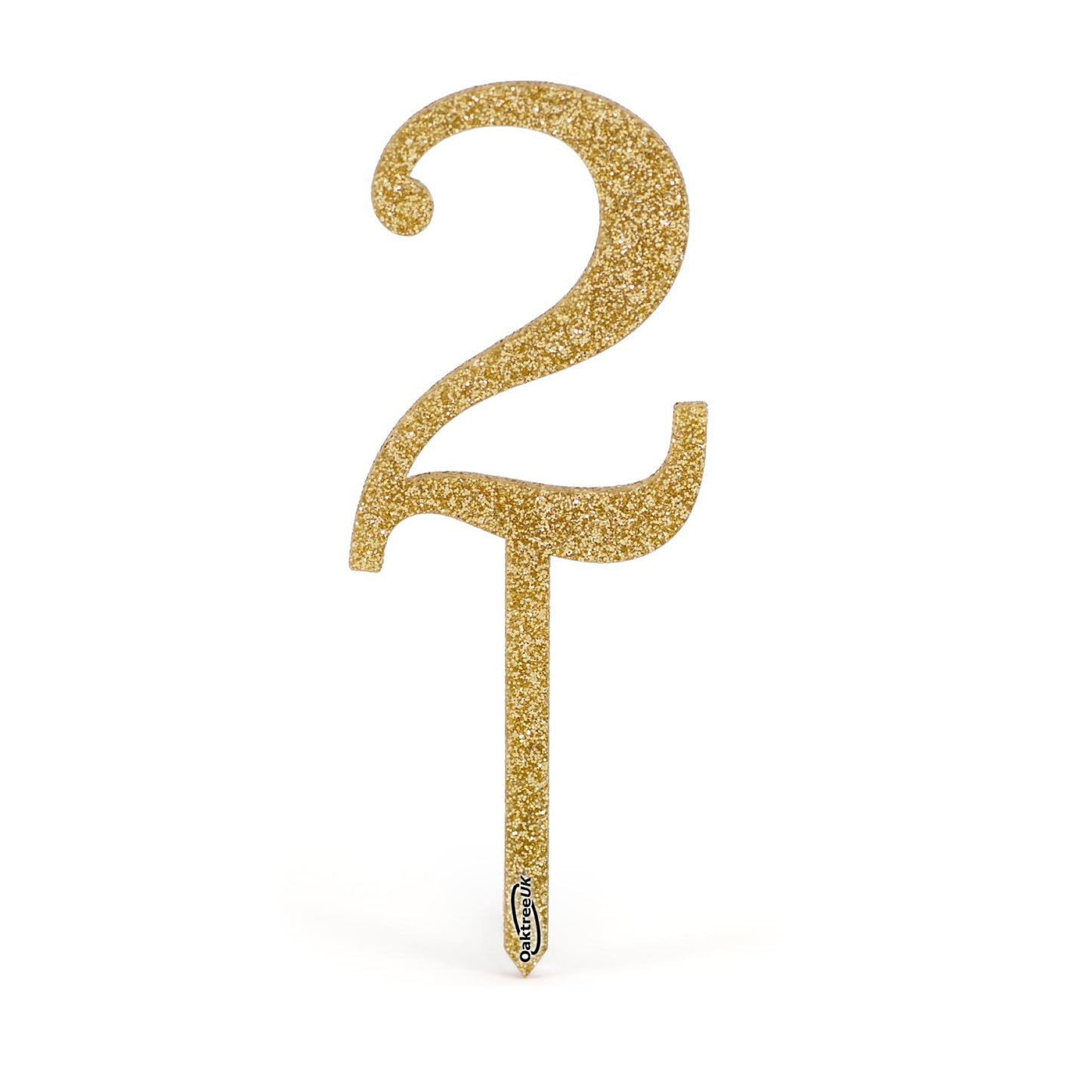 Gold Glitter Numbers 0-9 Acrylic Cake Toppers