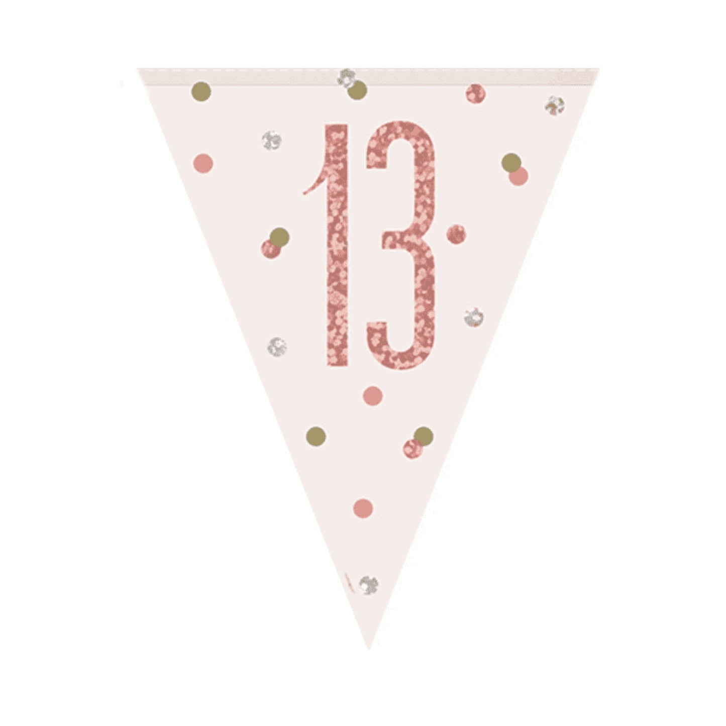 13th Birthday Rose Gold Sparkling Bunting