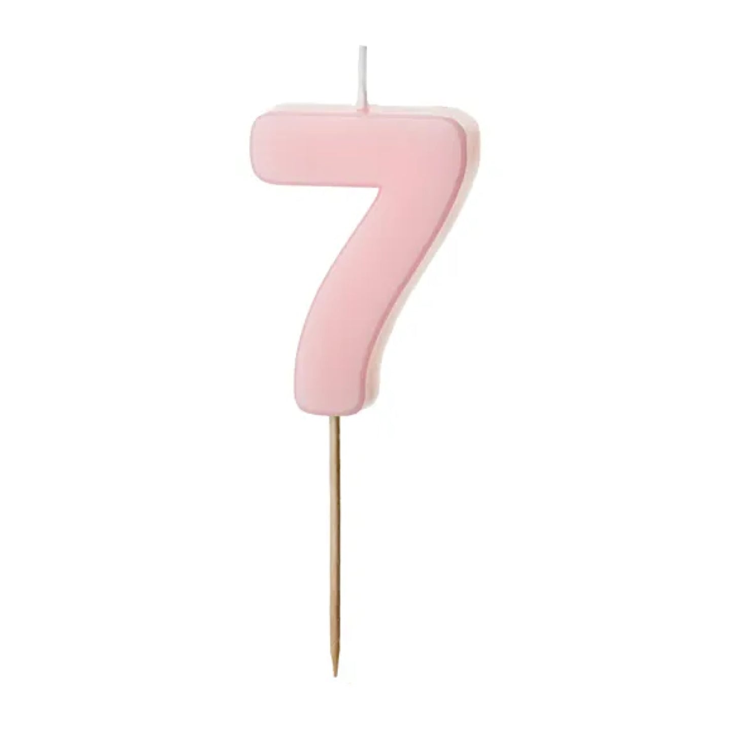 Pink Numbers 0-9 Candles