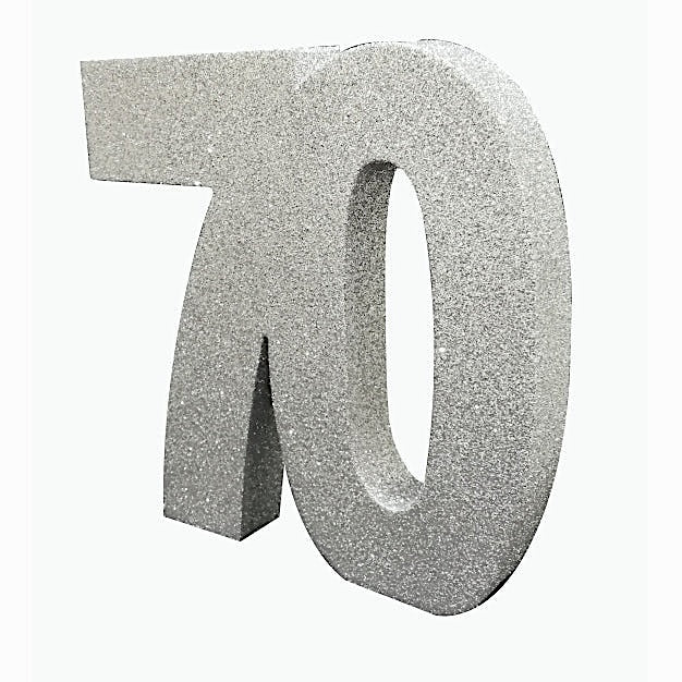 Silver Glitter 70 Table Decoration