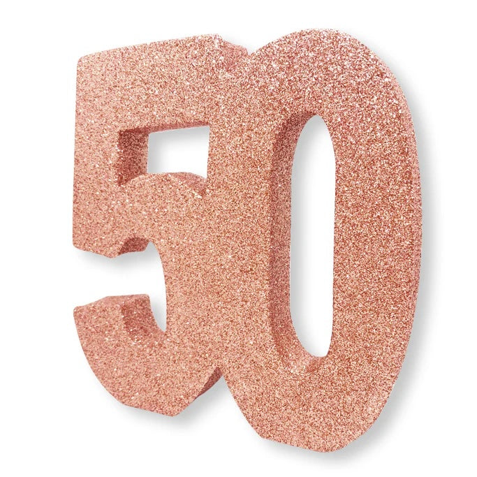 Rose Gold Glitter 50 Table Decoration