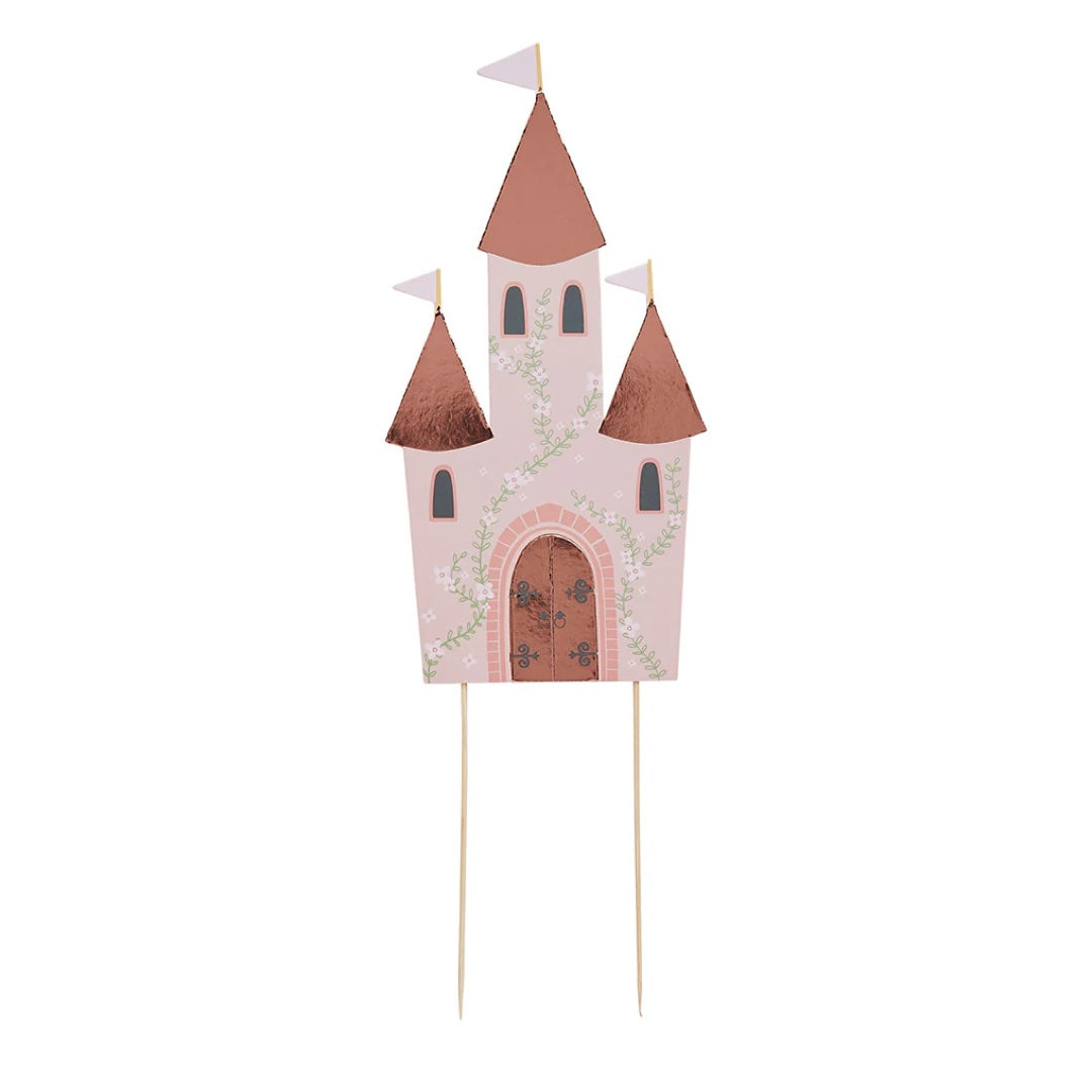 Pink Castle Cake Topper