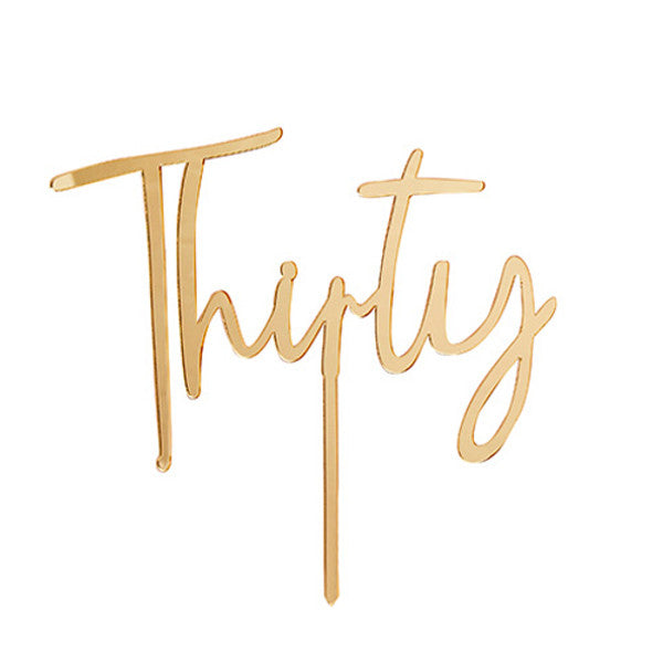 Gold Thirty Acrylic Cake Topper