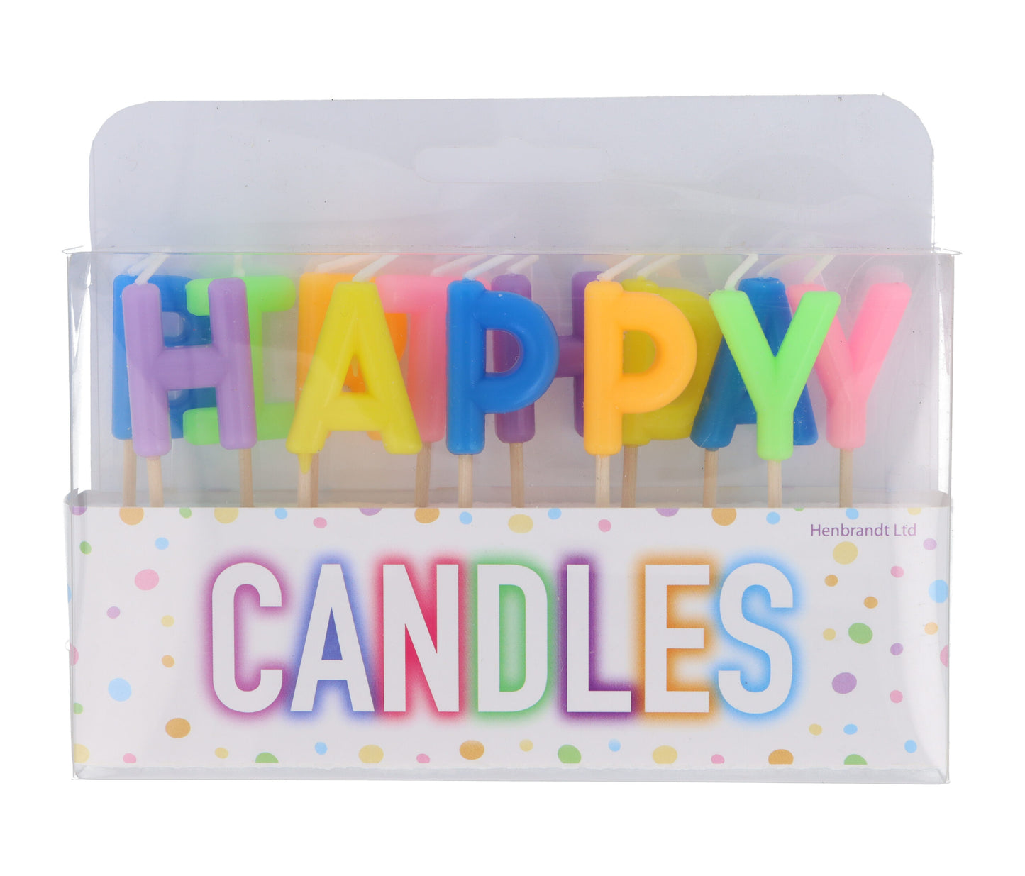 Rainbow Happy Birthday Candle Set