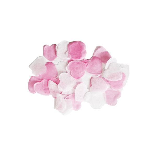 Pink And White Heart Confetti
