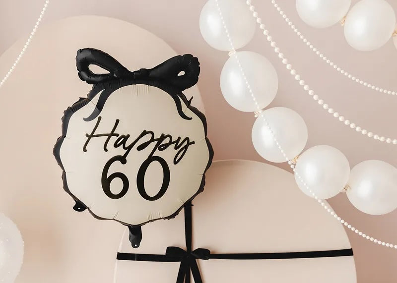60th Birthday Bow Foil Balloon