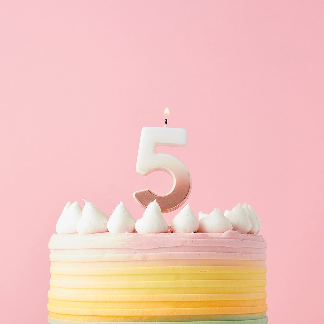 Rose Gold Ombre Numbers 0-9 Candles