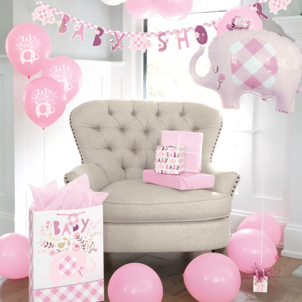 Pink Elephant Baby Balloons