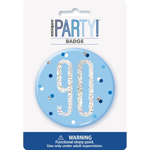 90th Birthday Blue Badge