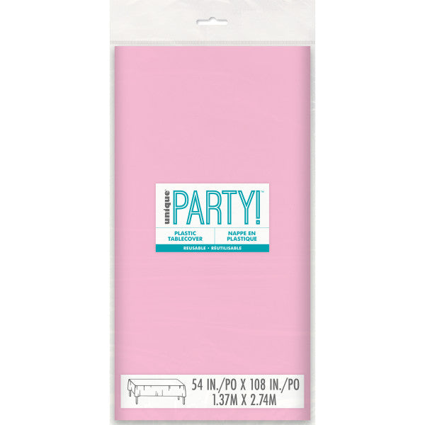 Pink Plastic Table Cover
