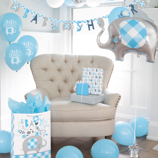 Blue Elephant Baby Balloons