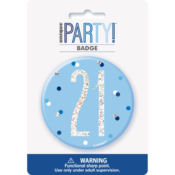 21st Birthday Blue Badge