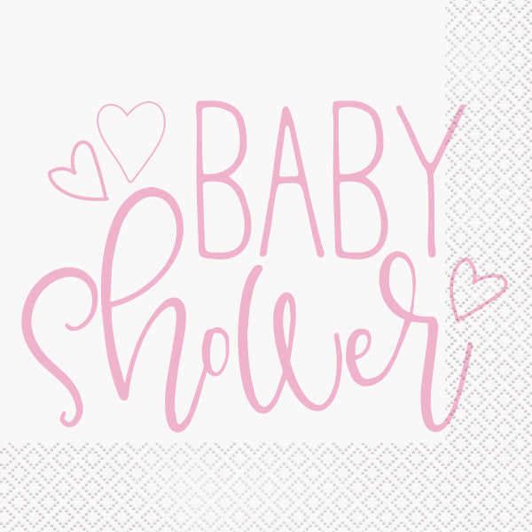 Pink Baby Shower Napkins