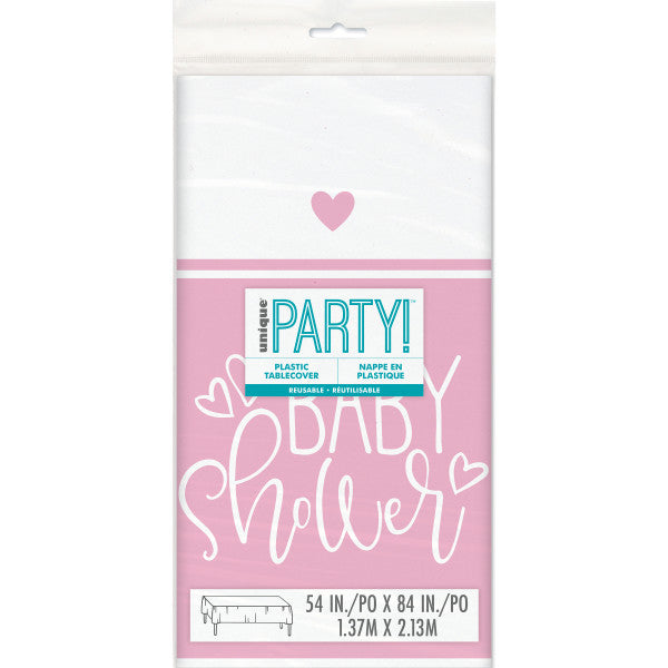 Pink Baby Shower Table Cover
