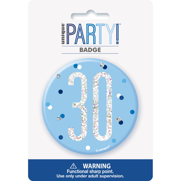 30th Birthday Blue Badge