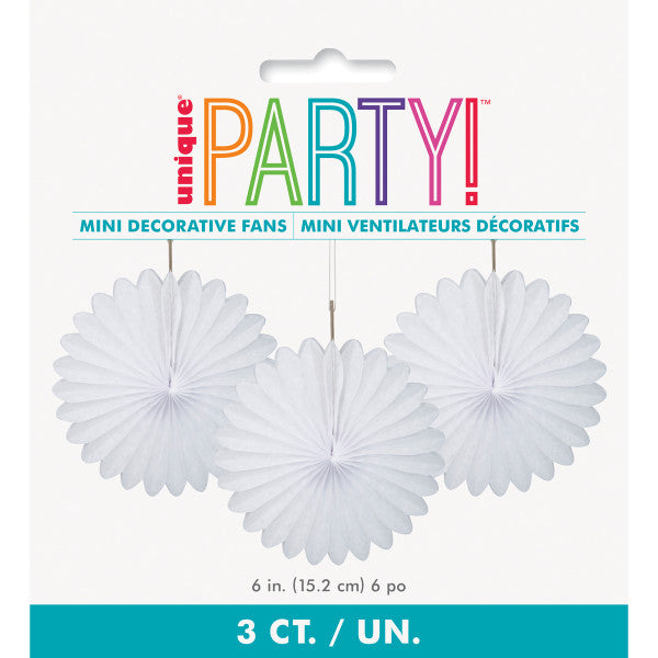 White Mini Decorative Fans