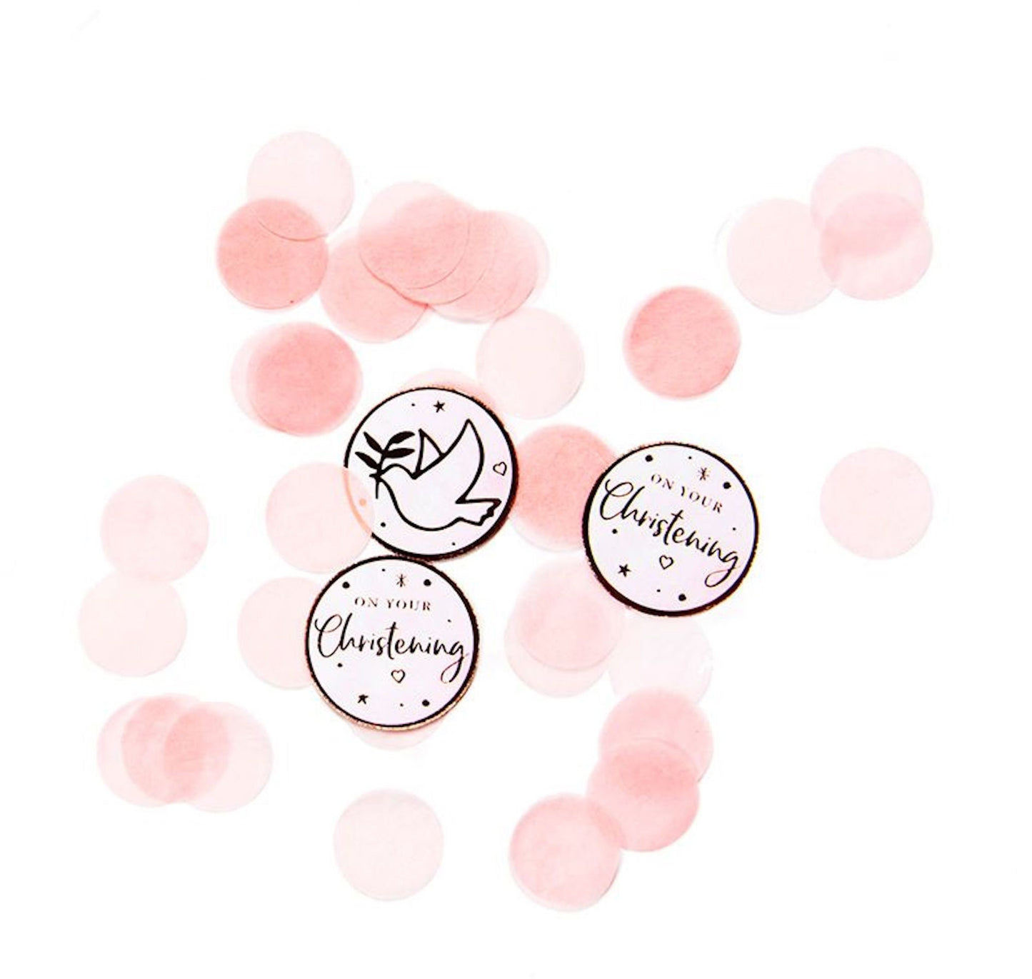 Pink Christening Table Confetti