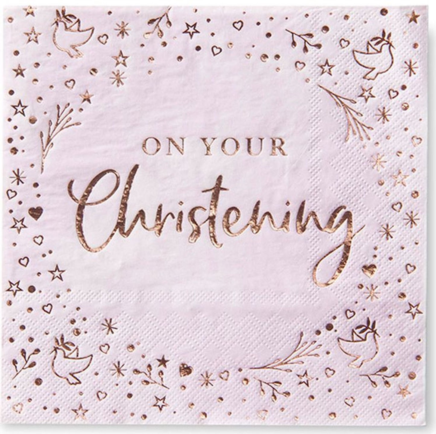 Pink Christening Napkins
