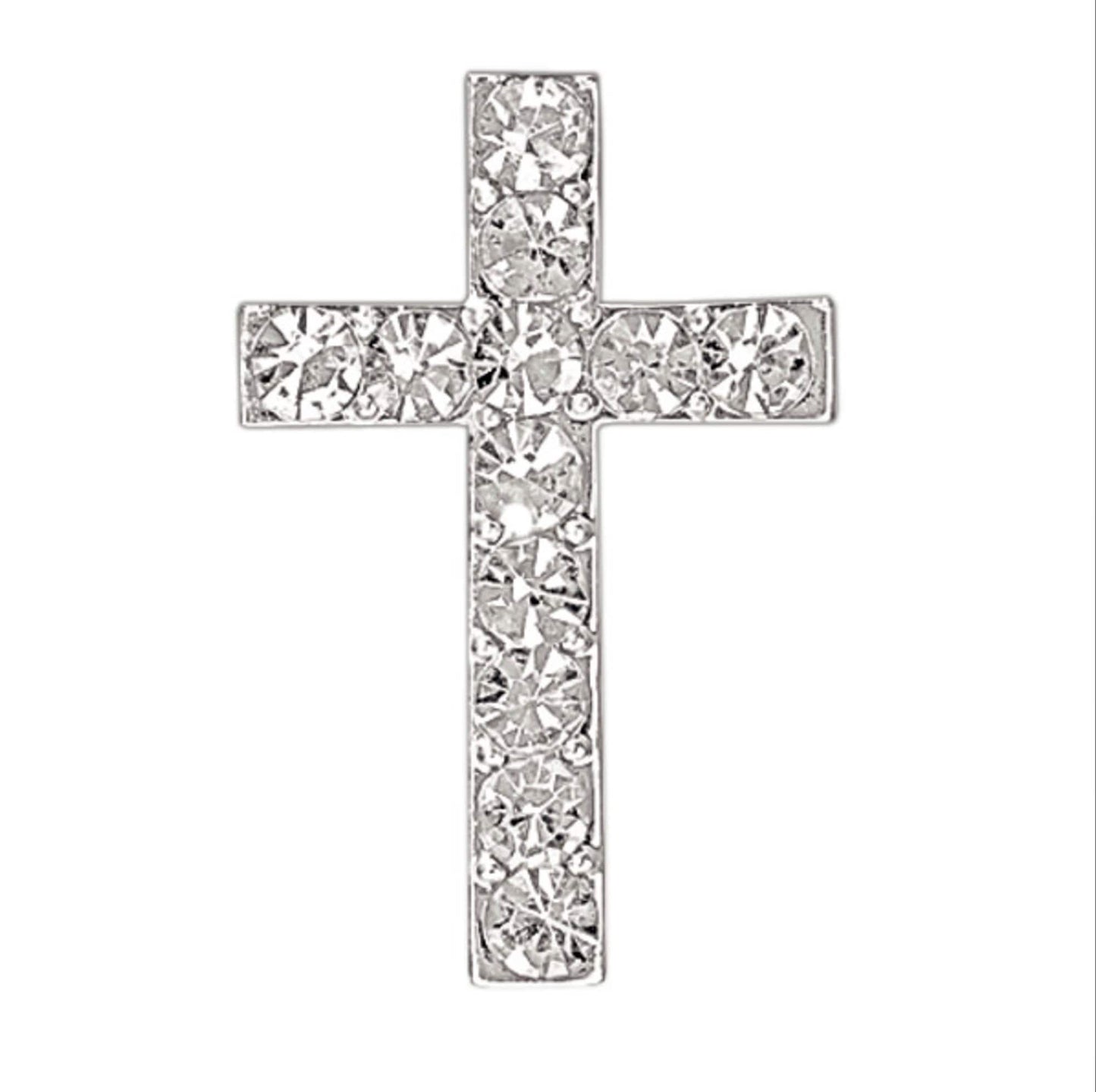 10 Small Diamante Crosses