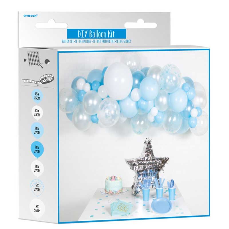 Blue And White Balloon Garland Kit