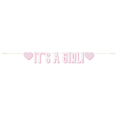 It's A Girl Heart Banner