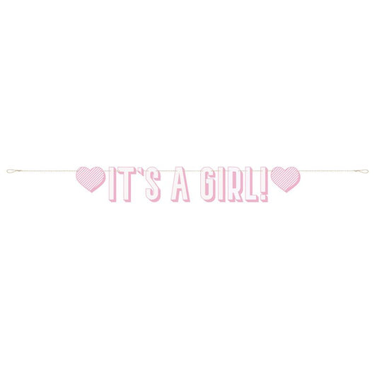 It's A Girl Heart Banner