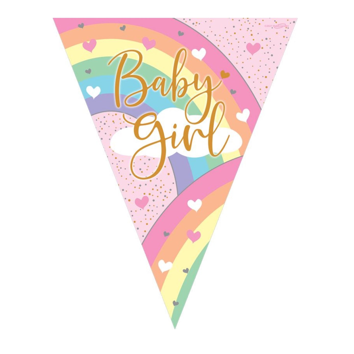 Rainbow Baby Girl Foil Bunting