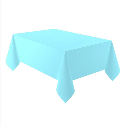 Light Blue Plastic Table Cover