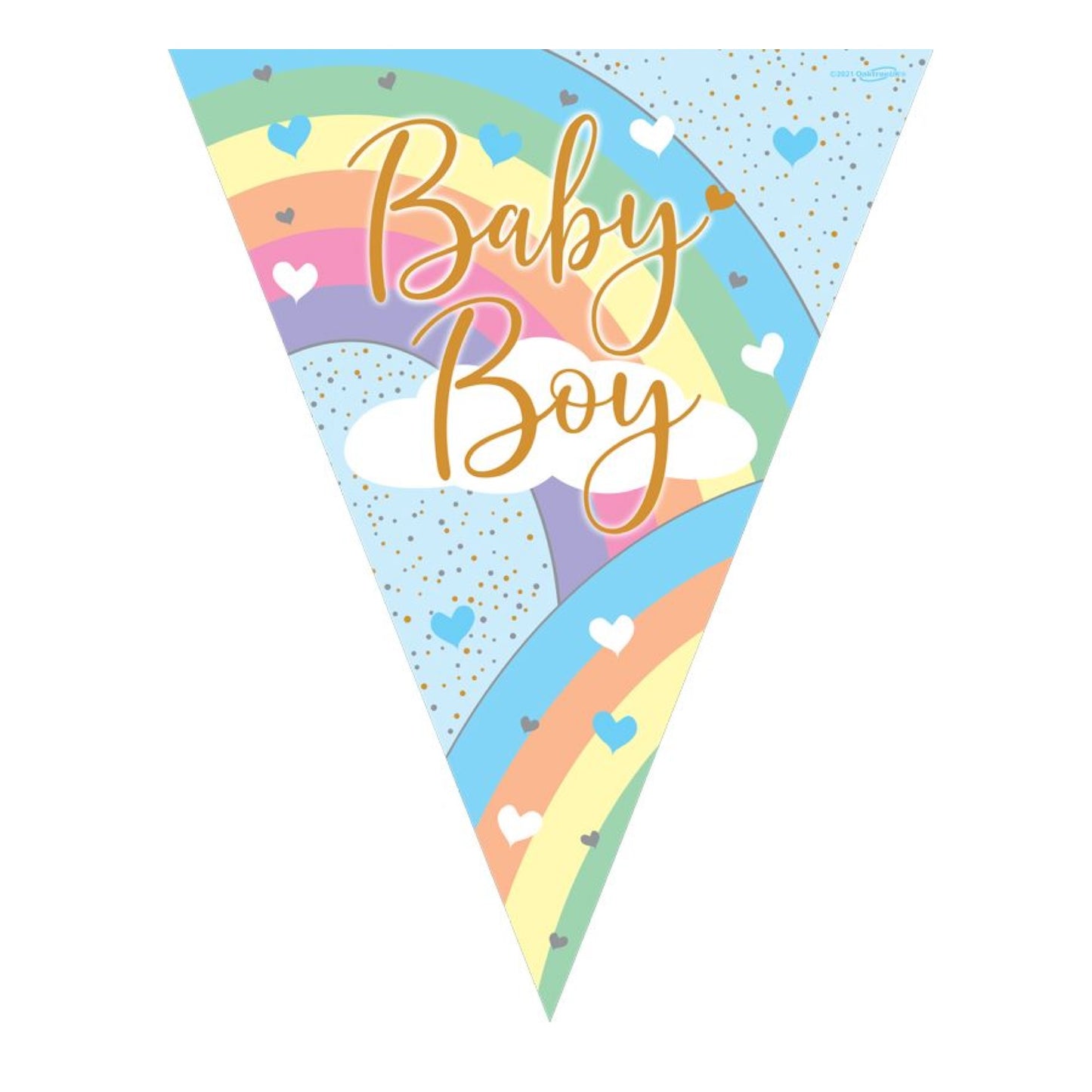 Rainbow Baby Boy Foil Bunting